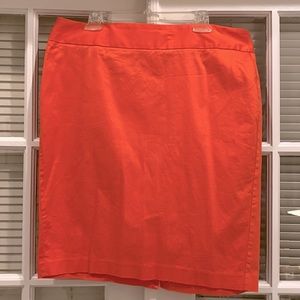 Lane Bryant Coral Orange Pencil Skirt, Size 18